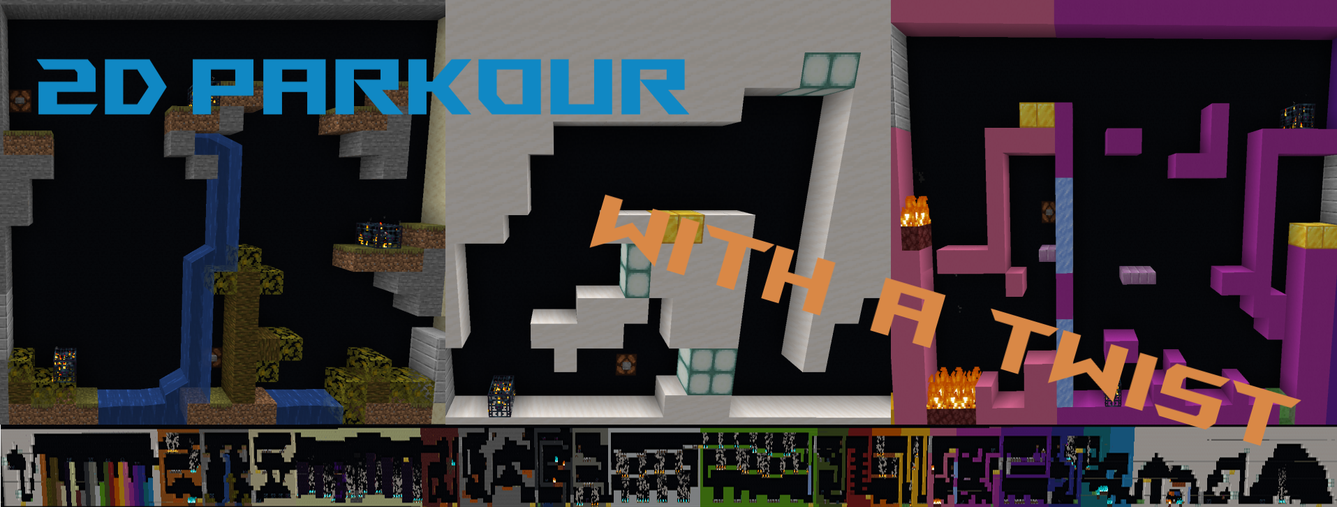 Скачать 2D Parkour With a Twist для Minecraft 1.16.1